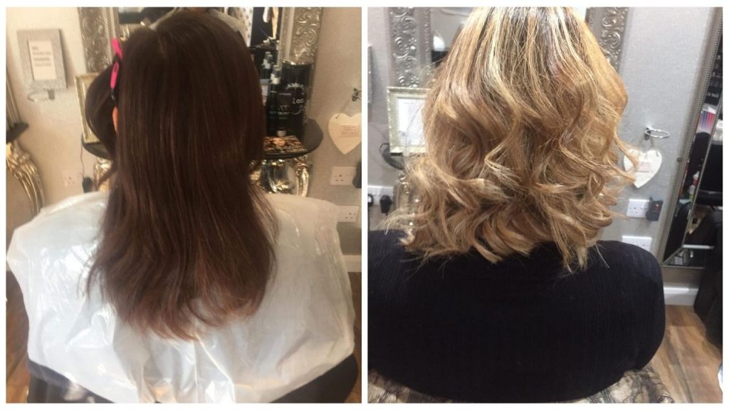Colour correction before and after photo